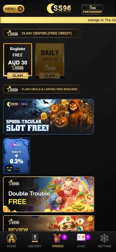 Skystar96 Casino mobile promotions area with app-exclusive bonus offers